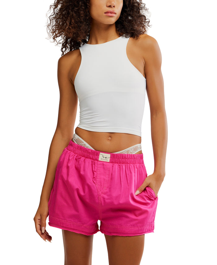 Day To Day Solid Boxers in Pink Peacock - Madison's Niche