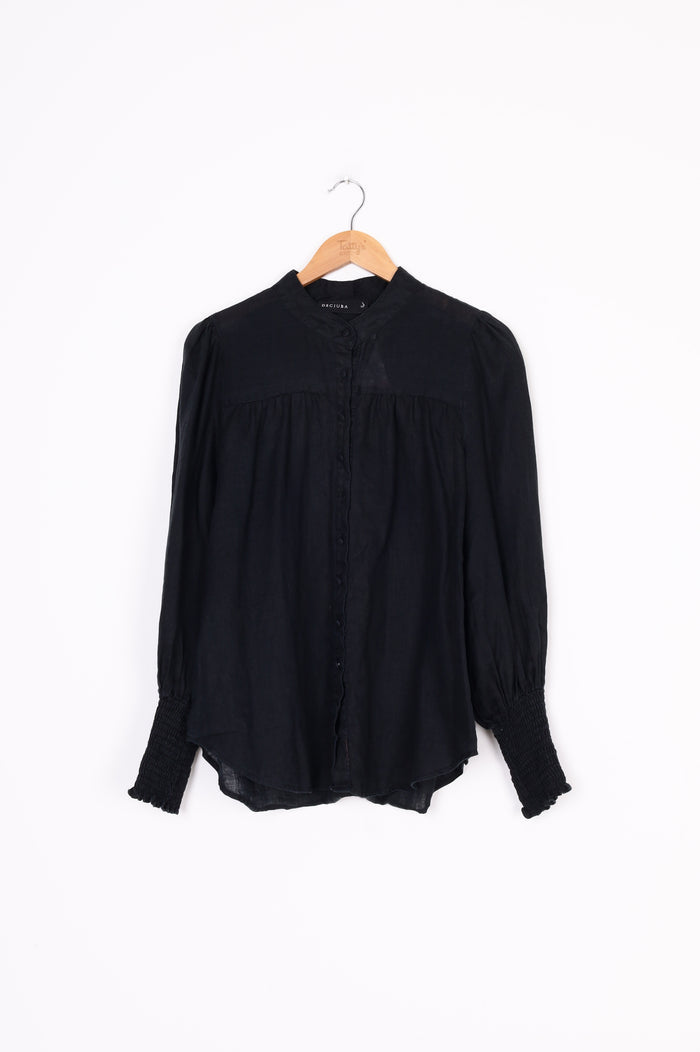 Decjuba  Womens Black Blouse Size 10