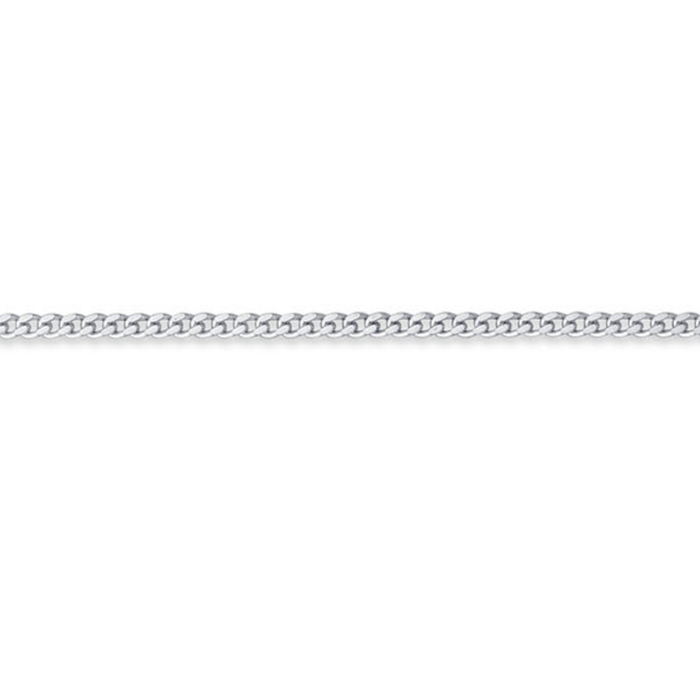 Diamond Cut Curb Chain, Sterling Silver By the Bracelet
