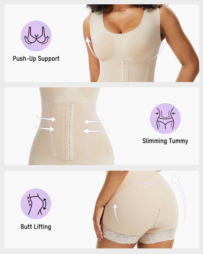 Double-Layer PowerMesh Tummy Sculpt Bodysuit