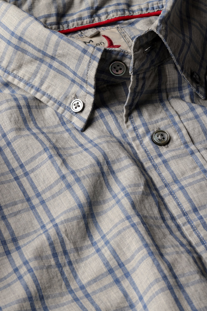 Dress Blues - Light Grey Heather / Blue Grid