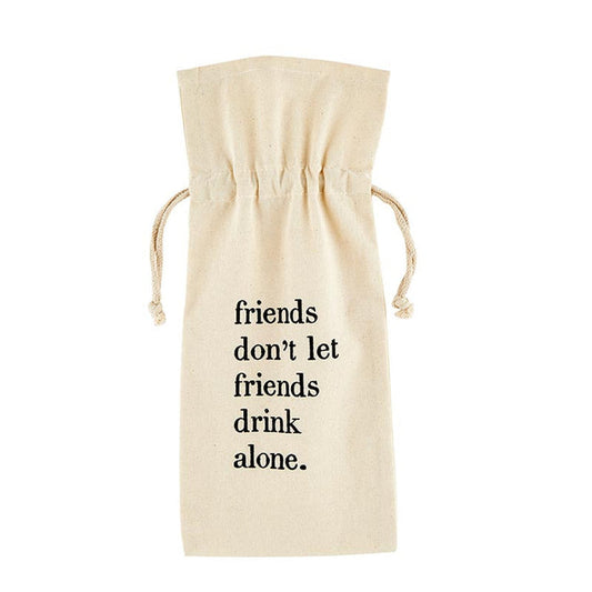"Drink Alone" Wine Bag - Madison's Niche