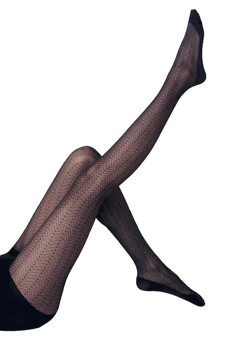 Black patterned eco sneaker tights  on a white background