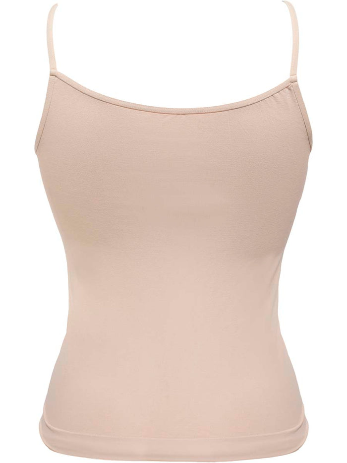 Nude cami vest on a white background