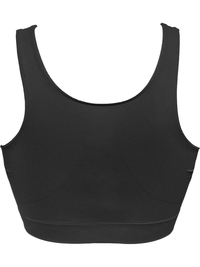 Black comfort bra on a white background