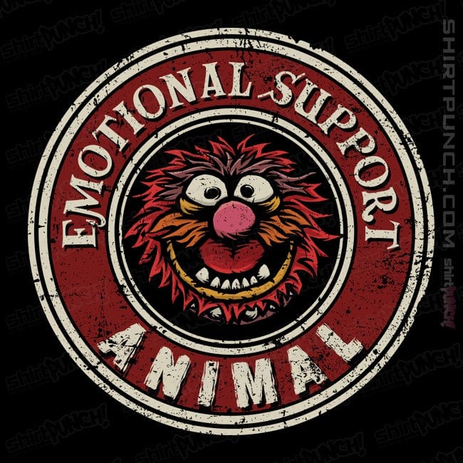 Daily_Deal_Shirts Magnets / 3"x3" / Black Emotional Support Animal