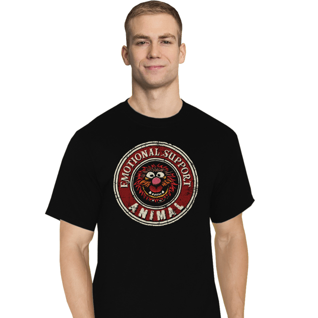 Daily_Deal_Shirts T-Shirts, Tall / Large / Black Emotional Support Animal