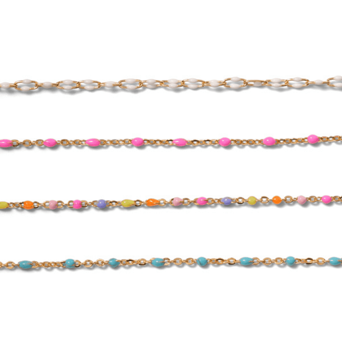 Permanent Jewelry, Enamel Bundle, Gold-Filled