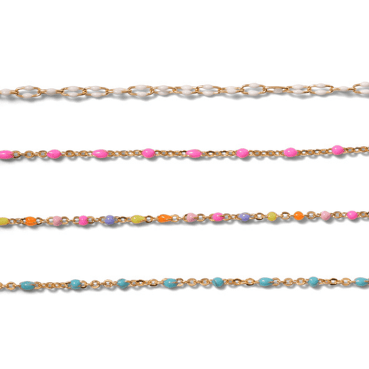 Permanent Jewelry, Enamel Bundle, Gold-Filled