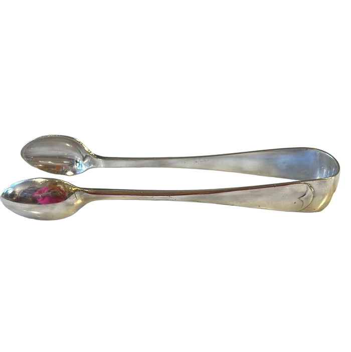 English Silver Plate Tongs.