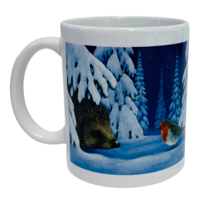 Eva Melhuish Hedgehog and Bird coffee mug