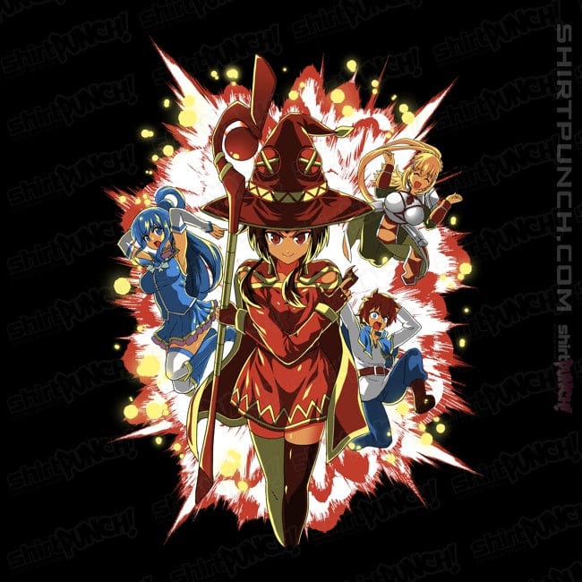 Daily_Deal_Shirts Magnets / 3"x3" / Black Explosion Magic