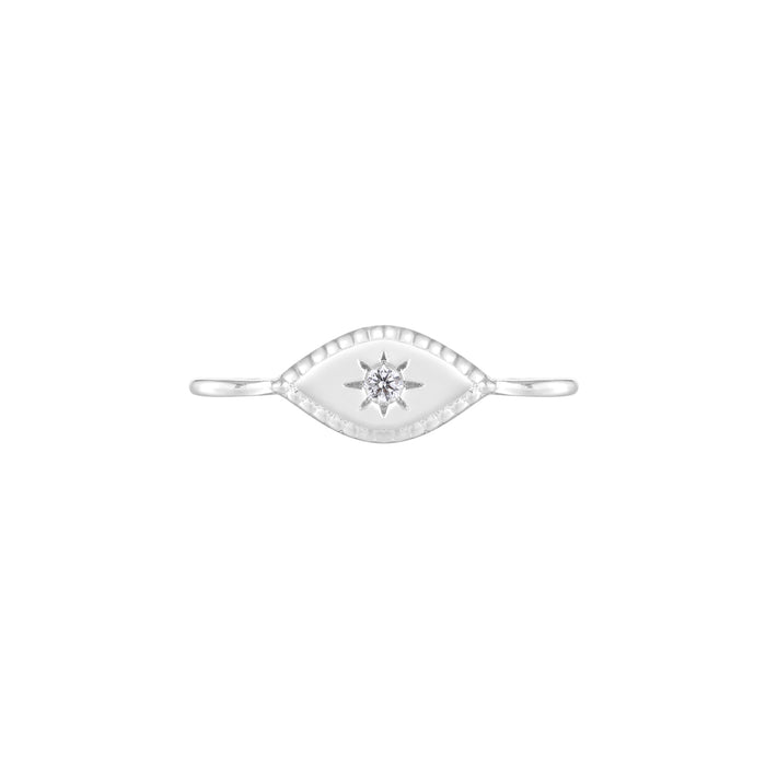 Permanent Jewelry, Eye Connector Charm, Sterling Silver