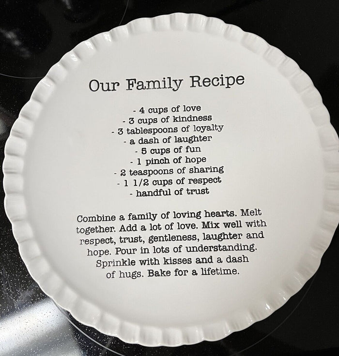 Family Recipe Plate - Madison's Niche