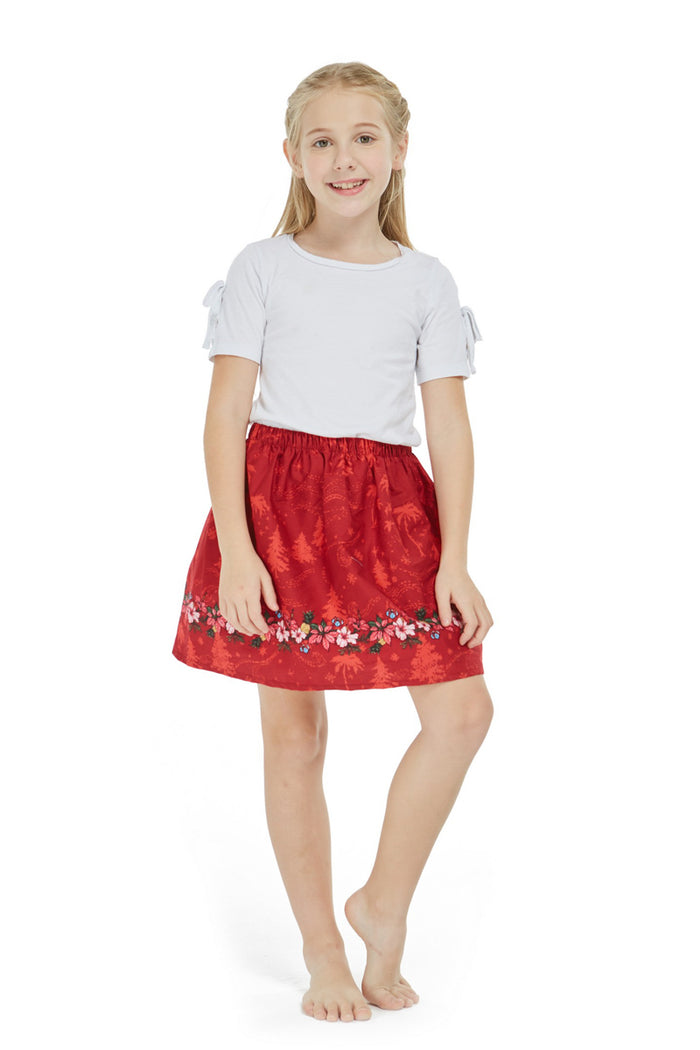 Father Daughter Set in Cross Santa Red