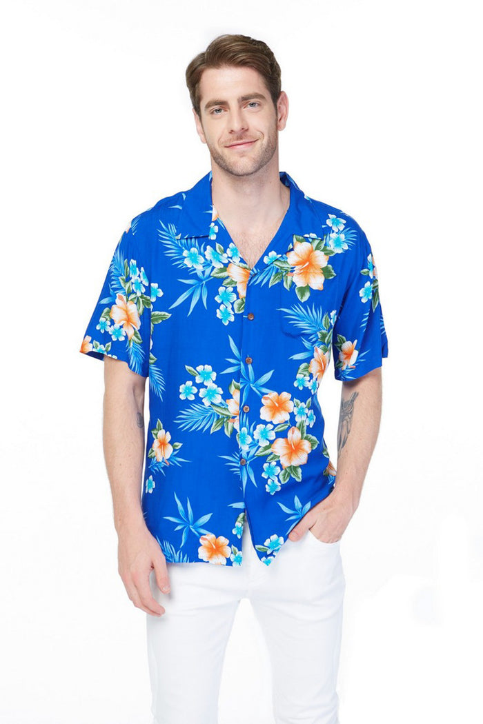 Father Daughter Set in Hibiscus Blue