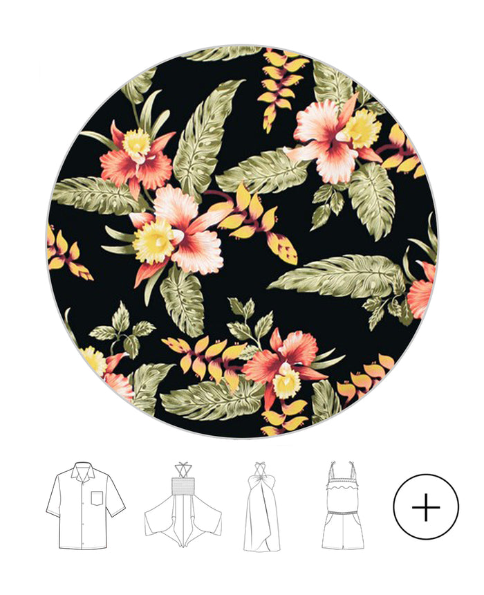 Father Daughter Set in Rafelsia Black