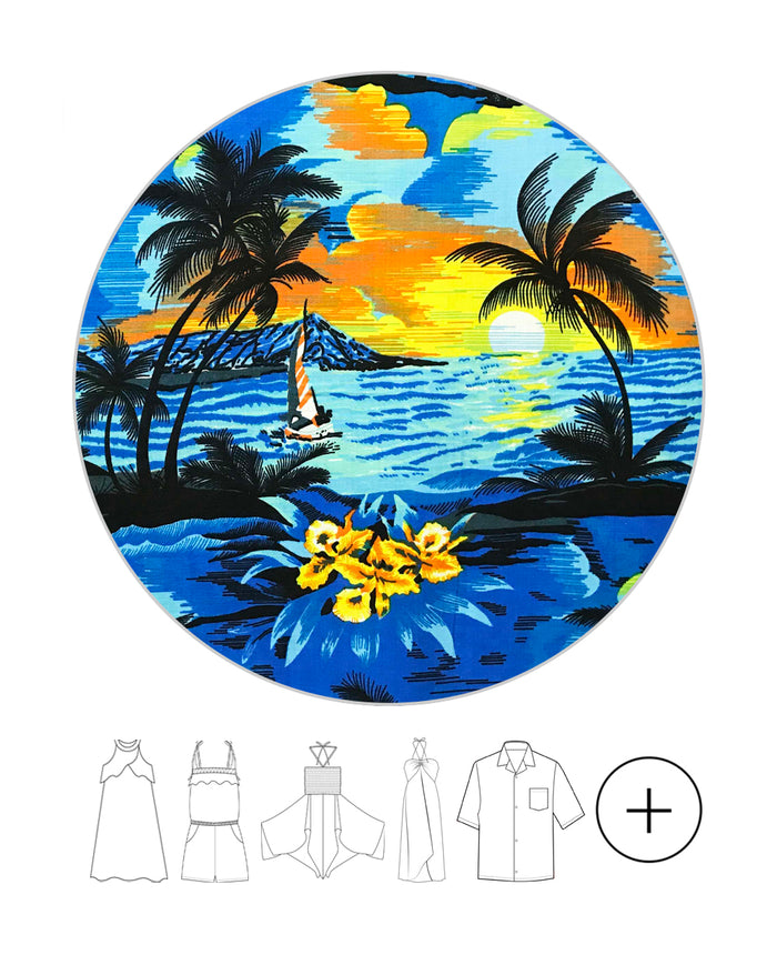 Father Daughter Set in Sunset Blue