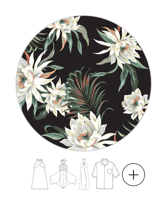 Father Daughter Set in Wispy Cereus Black
