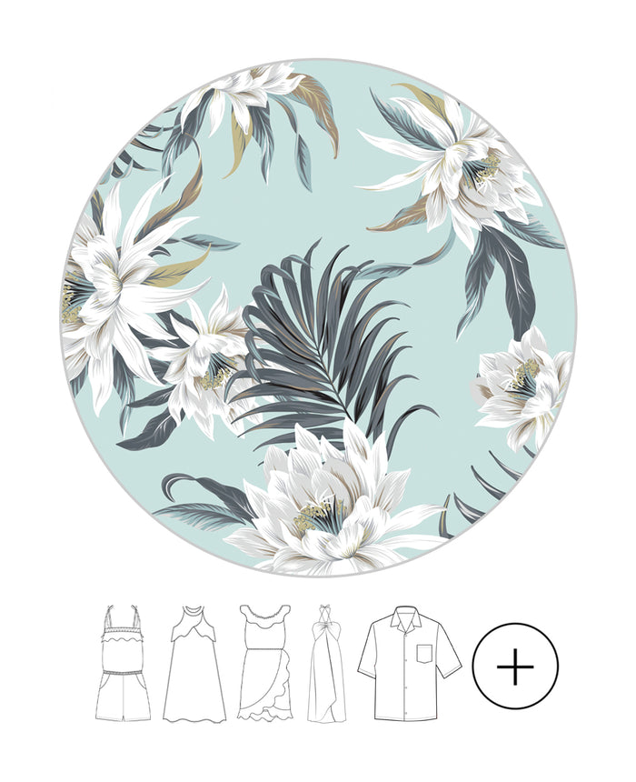 Father Daughter Set in Wispy Cereus Light Blue