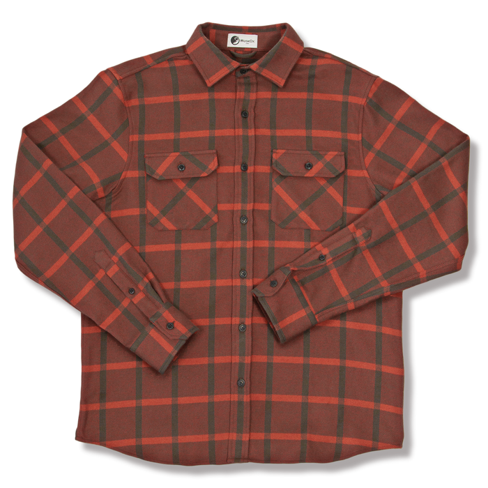 Field Grand Flannel - Brick Windowpane