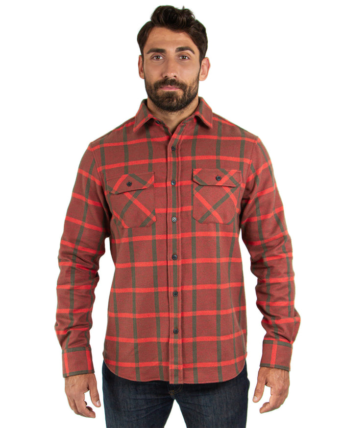 Field Grand Flannel - Brick Windowpane