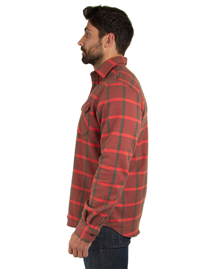 Field Grand Flannel - Brick Windowpane