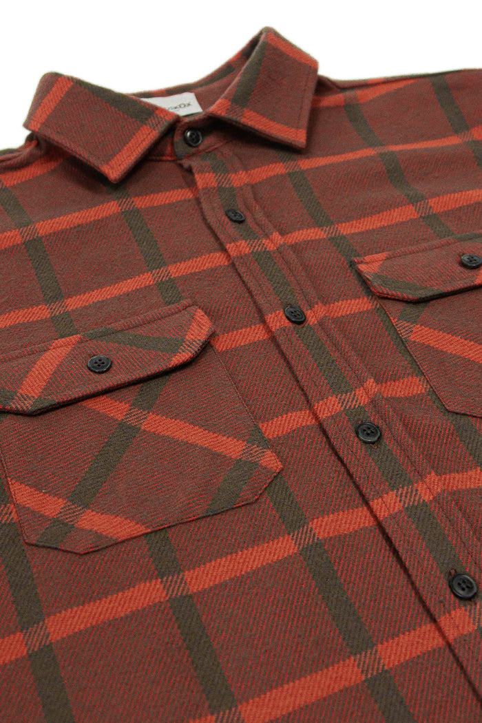 Field Grand Flannel - Brick Windowpane