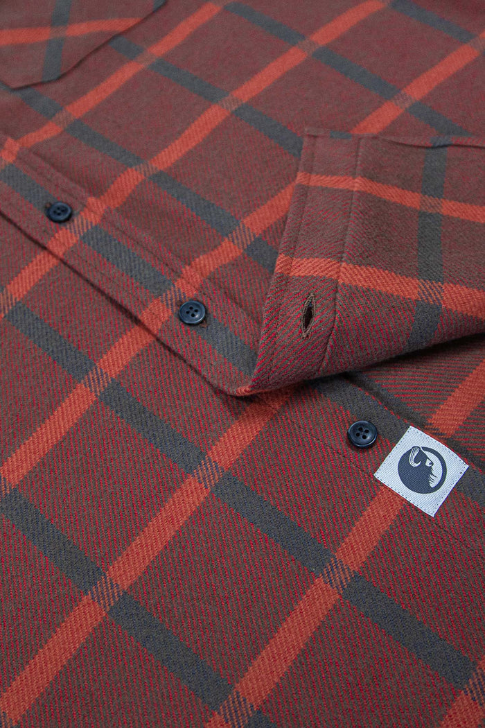 Field Grand Flannel - Brick Windowpane