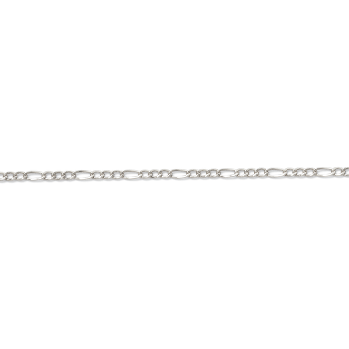 Permanent Jewelry, Figaro Chain, Sterling Silver by the Inch
