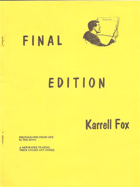 Final Edition by Karrell Fox - Book