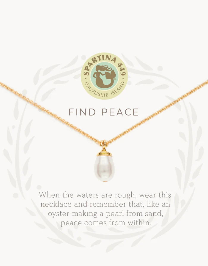 'Find Peace' Necklace in Gold - Madison's Niche