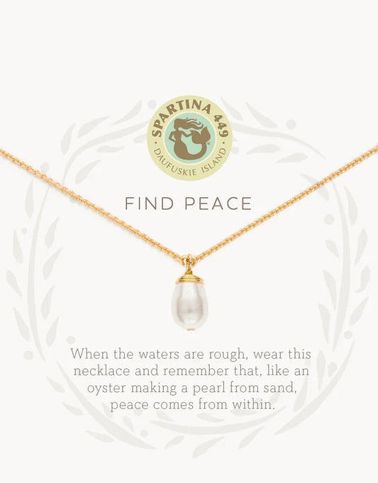 'Find Peace' Necklace in Gold - Madison's Niche