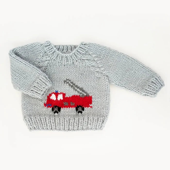 Fire Engine Crew Neck Sweater - Madison's Niche