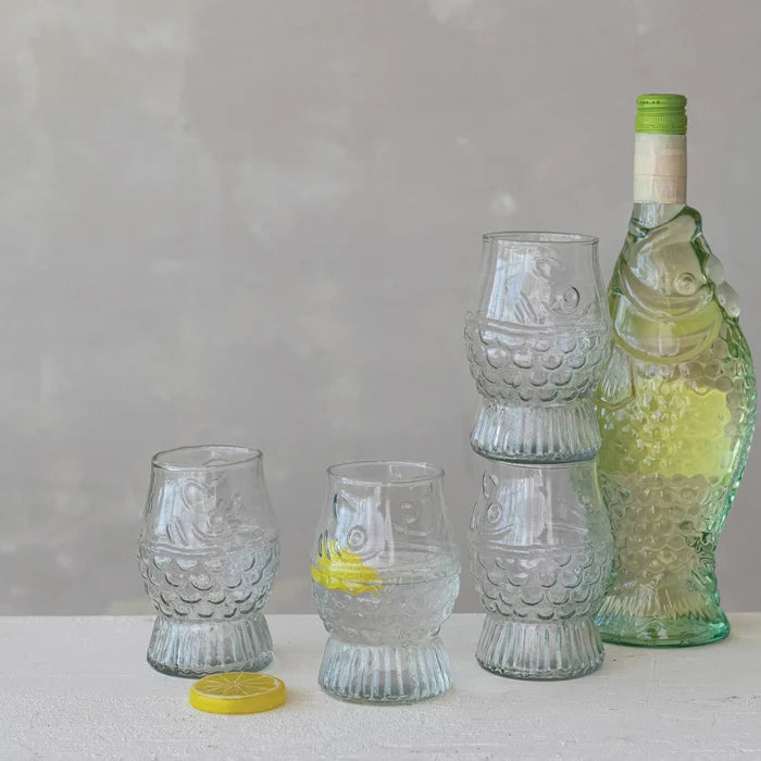 Fish Shaped Drinking Glass - Madison's Niche