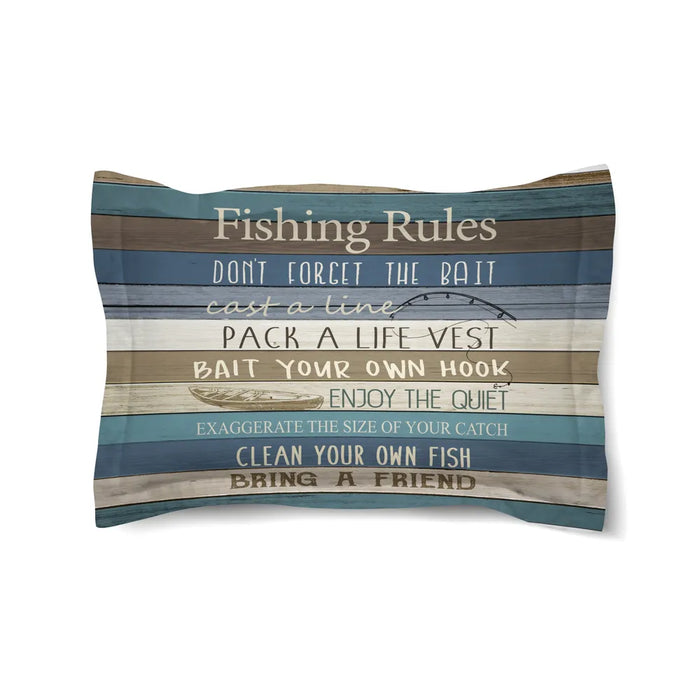 Fishing Rules Comforter Sham