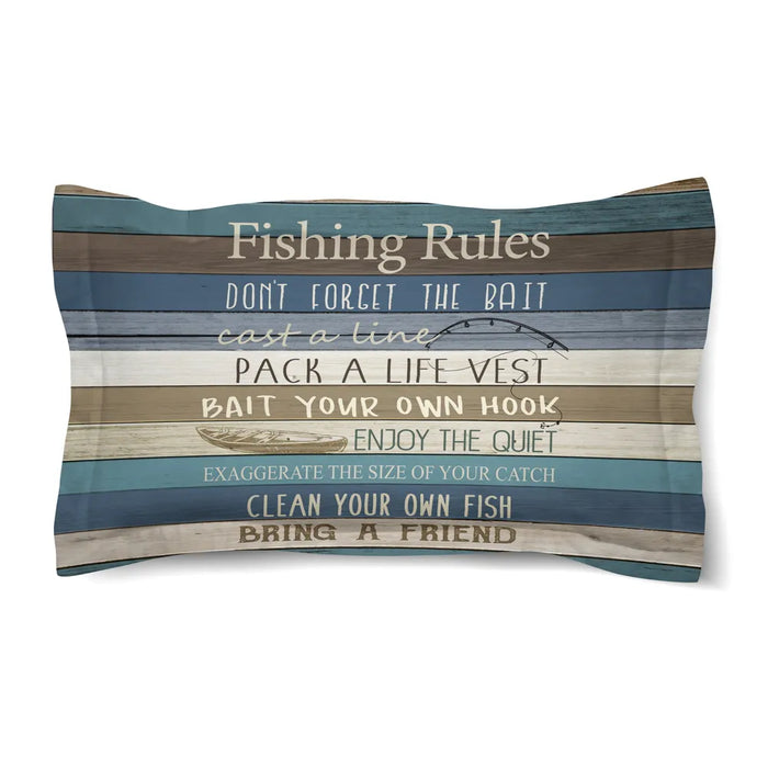 Fishing Rules Comforter Sham