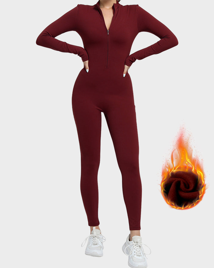 Fleece Slim-Fit Winter Training Jumpsuit