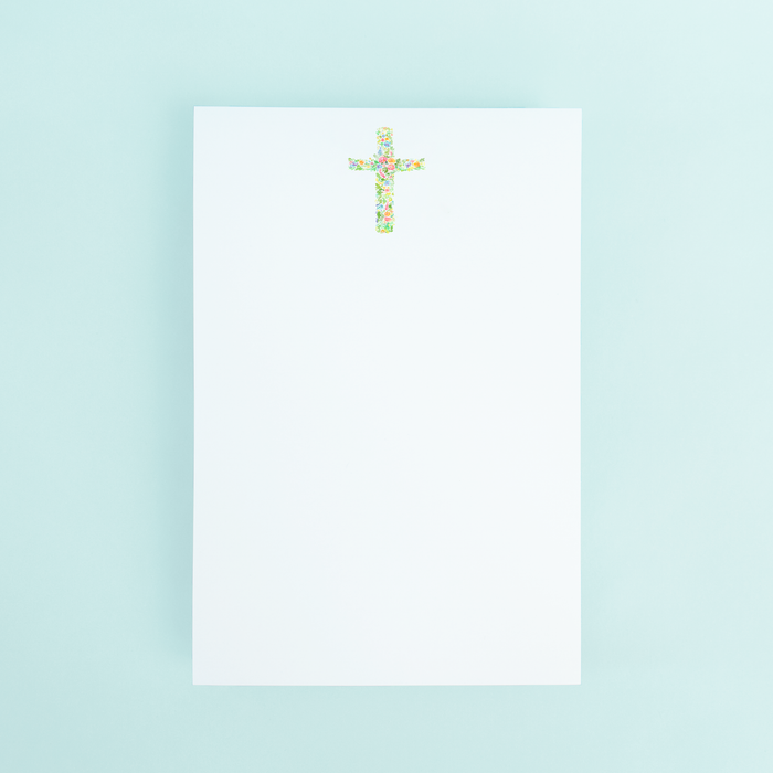 Floral Cross Notepad - 318 Art & Frame