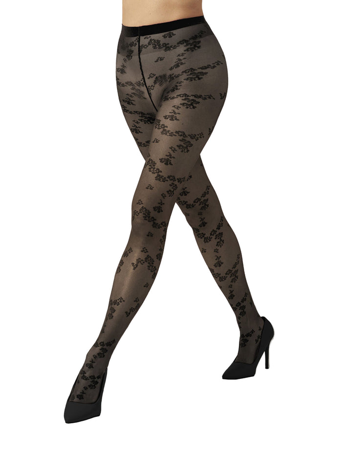 Floral patterned tights by wolford on white background