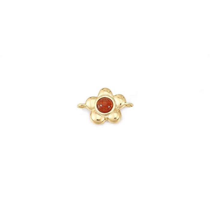Permanent Jewelry, connector charm, flower, vermeil