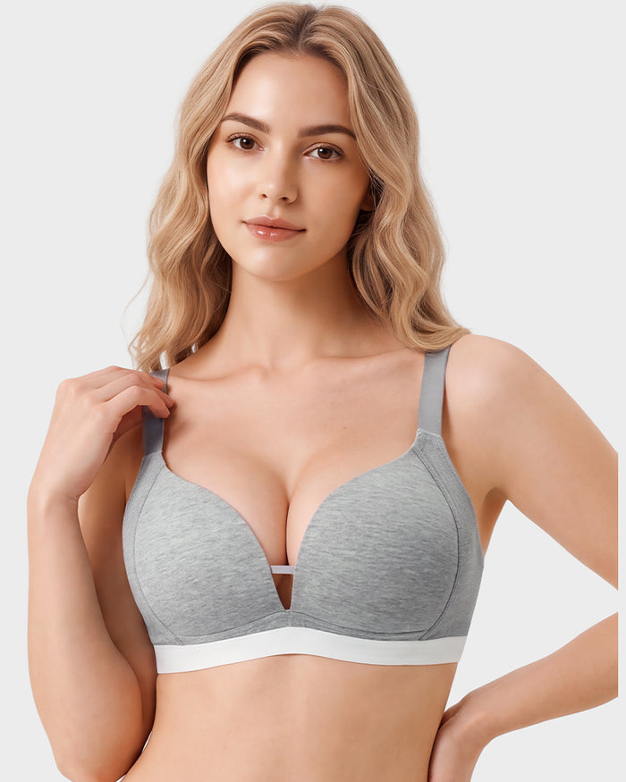 French Triangle Wireless Minimizer Bra