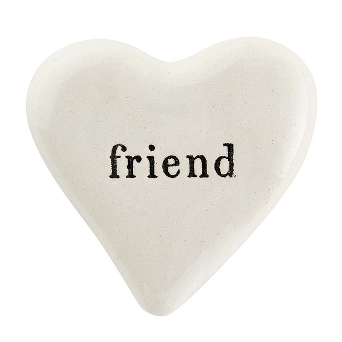 "Friend" Ceramic Heart - Madison's Niche