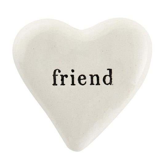 "Friend" Ceramic Heart - Madison's Niche