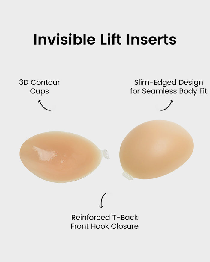 Front Closure Silicone Self-Adhesive Invisible Bra (2 pairs)
