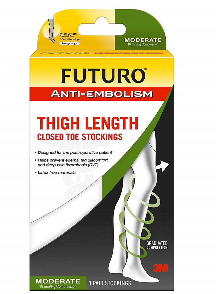 Futuro 71068EN Anti-Embolism Stockings, 1 Pair