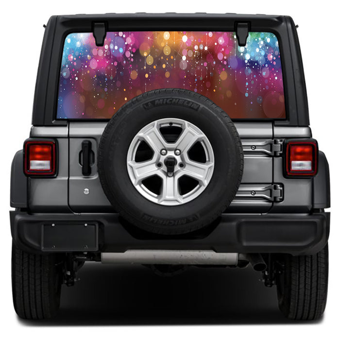 Fuzzy Lights Rear Window Decal