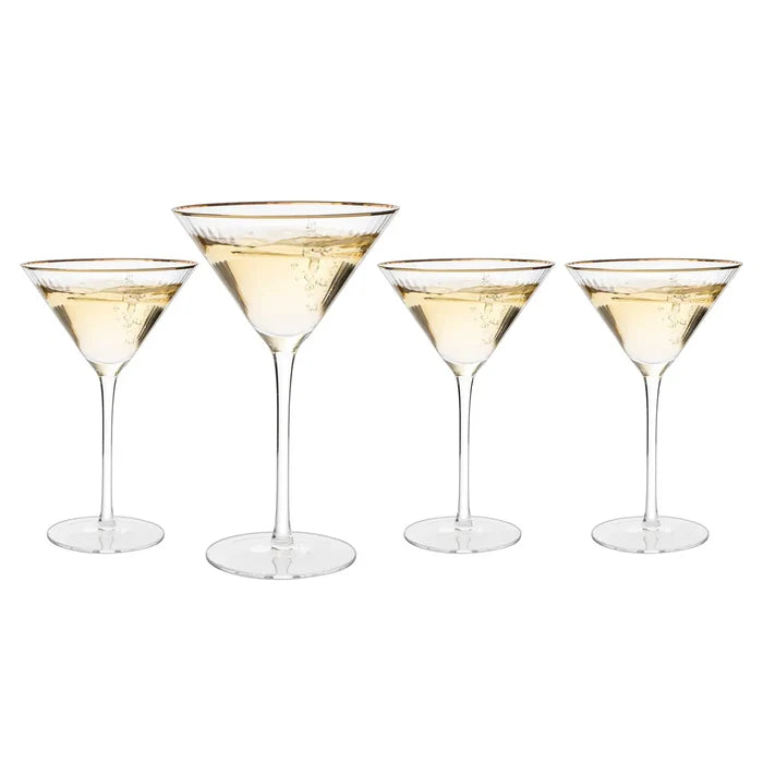Gold Rim Martini Glass - Madison's Niche