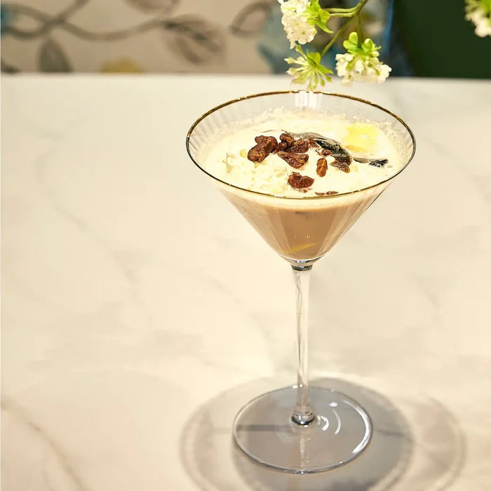 Gold Rim Martini Glass - Madison's Niche