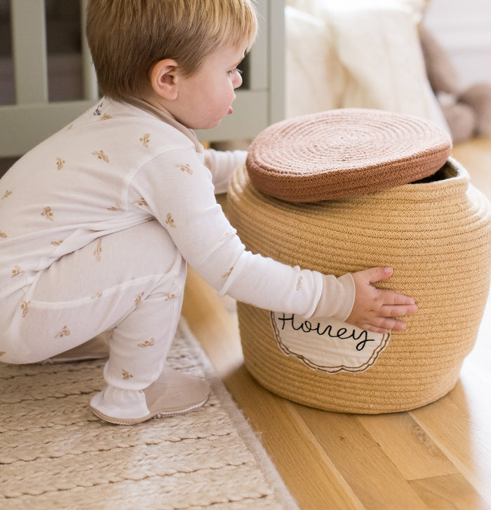 Golden Bee Sleep & Play in Hummus - Madison's Niche